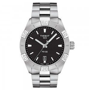 Tissot PR 100 Spor Gent T101.610.11.051.00 Quartz Stainless steel Bracelet Black color dial