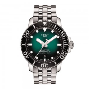 Tissot Seastar 1000 Powermatic 80 T120.407.11.091.01 Ανοξείδωτο ατσάλι Μπρασελέ Κεραμική στεφάνη Πράσινο χρώμα καντράν Καταδυτικό