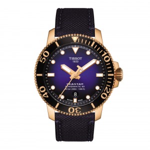 Tissot Seastar 1000 Powermatic 80 T120.407.37.041.00 Ανοξείδωτο ατσάλι Υφασμάτινο λουρί Κεραμική στεφάνη Μπλε χρώμα καντράν Καταδυτικό
