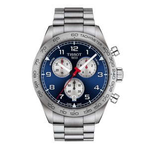 Tissot PRS 516 Quartz Chronograph T131.617.11.042.00 Ανοξείδωτο ατσάλι Μπρασελέ Μπλε καντράν