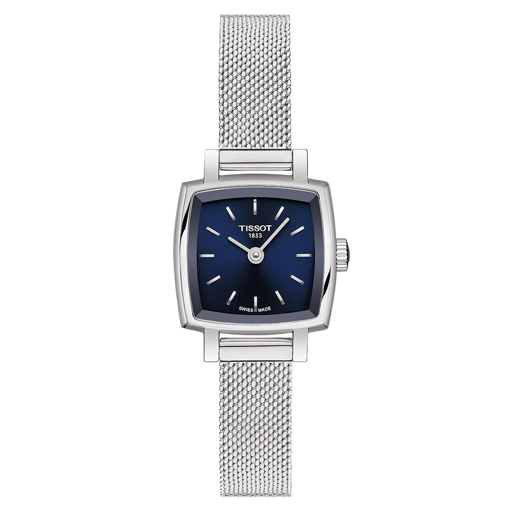 Tissot Lovely Square T058.109.11.041.00 Quartz Ανοξείδωτο ατσάλι Μπρασελέ milanese Μπλε χρώμα καντράν