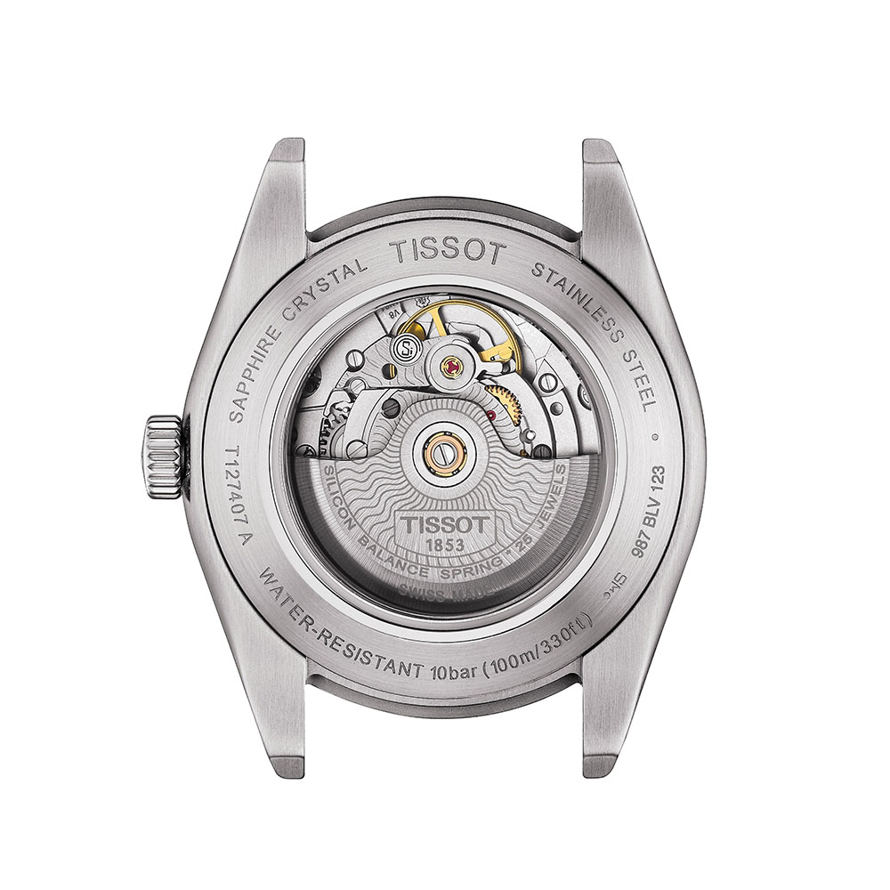 Tissot Gentleman Powermatic 80 silicium T127.407.11.041.00 Ανοξείδωτο ατσάλι Μπρασελέ Μπλε χρώμα καντράν