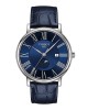 Tissot Carson Premium Gent Moonphase T122.423.16.043.00 Quartz Ανοξείδωτο ατσάλι Μπλε δερμάτινο λουρί Μπλε χρώμα καντράν 