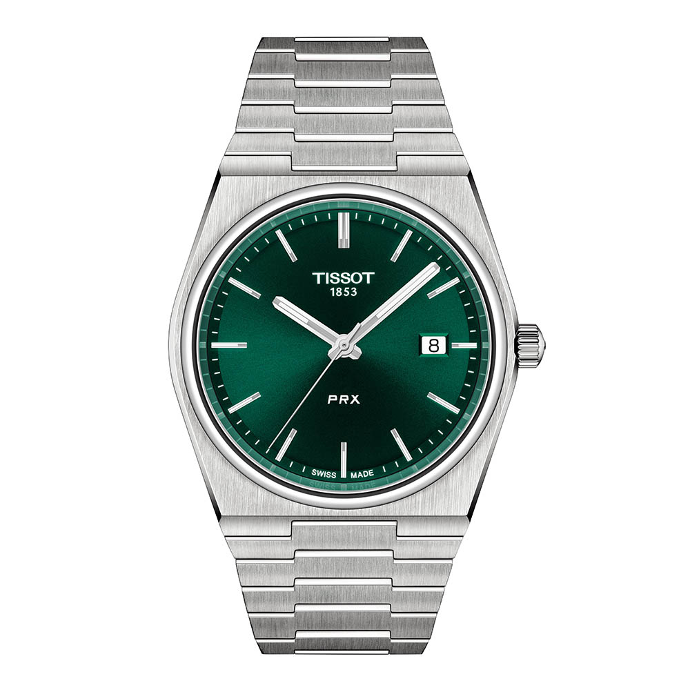 Tissot Prx T137.410.11.091.00 Quartz Ανοξείδωτο ατσάλι Μπρασελέ Πράσινο χρώμα καντράν