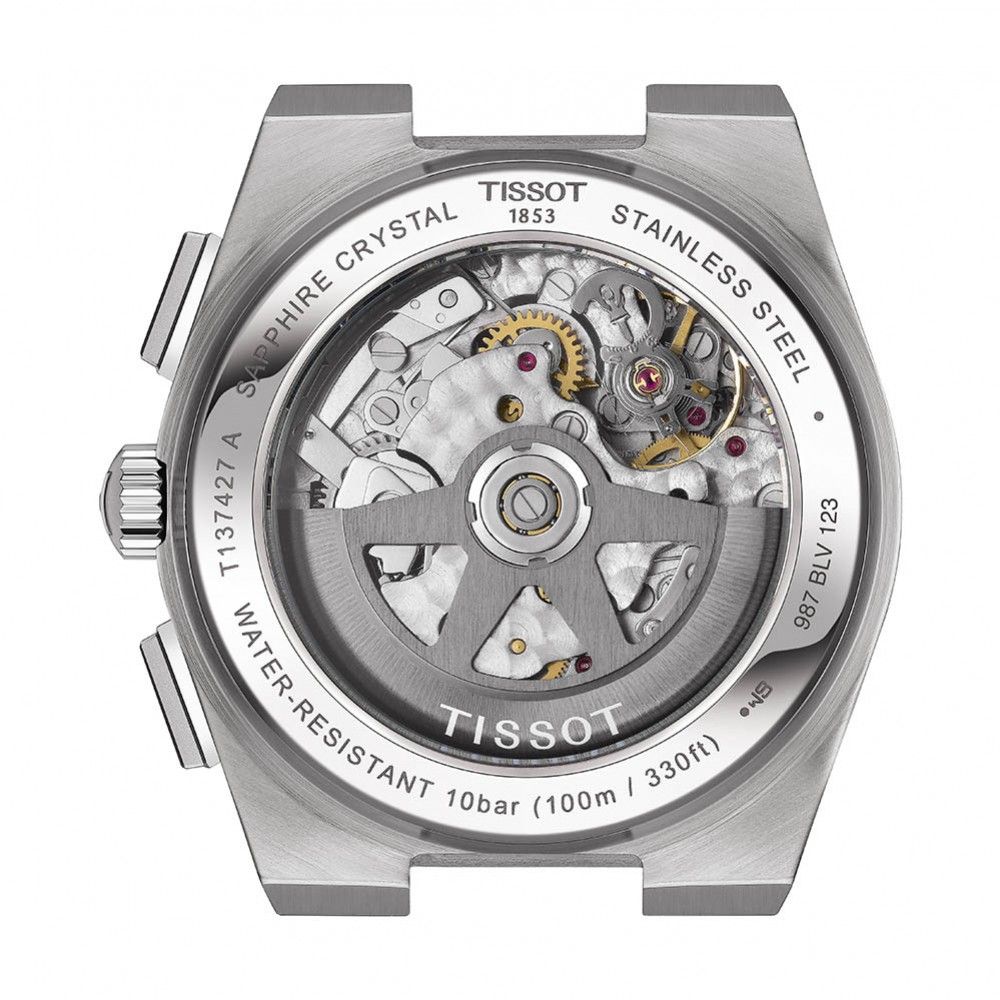 Tissot Prx Automatic Chronograph T137.427.11.041.00 Ανοξείδωτο ατσάλι Μπρασελέ Μπλε χρώμα καντράν