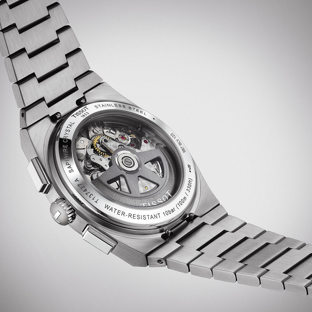Tissot Prx Automatic Chronograph T137.427.11.011.00 Ανοξείδωτο ατσάλι Μπρασελέ Λευκό χρώμα καντράν