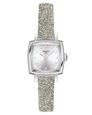 Tissot Lovely Square T058.109.17.036.02 Quartz Ανοξείδωτο ατσάλι Καουτσουκ λουρί Ασημί χρώμα καντράν Διαμάντια