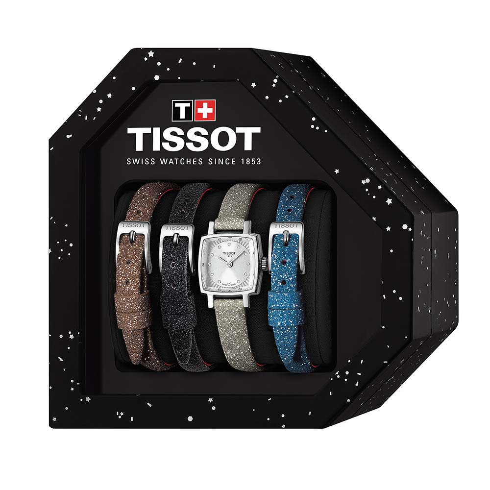 Tissot Lovely Square T058.109.17.036.02 Quartz Ανοξείδωτο ατσάλι Καουτσουκ λουρί Ασημί χρώμα καντράν Διαμάντια