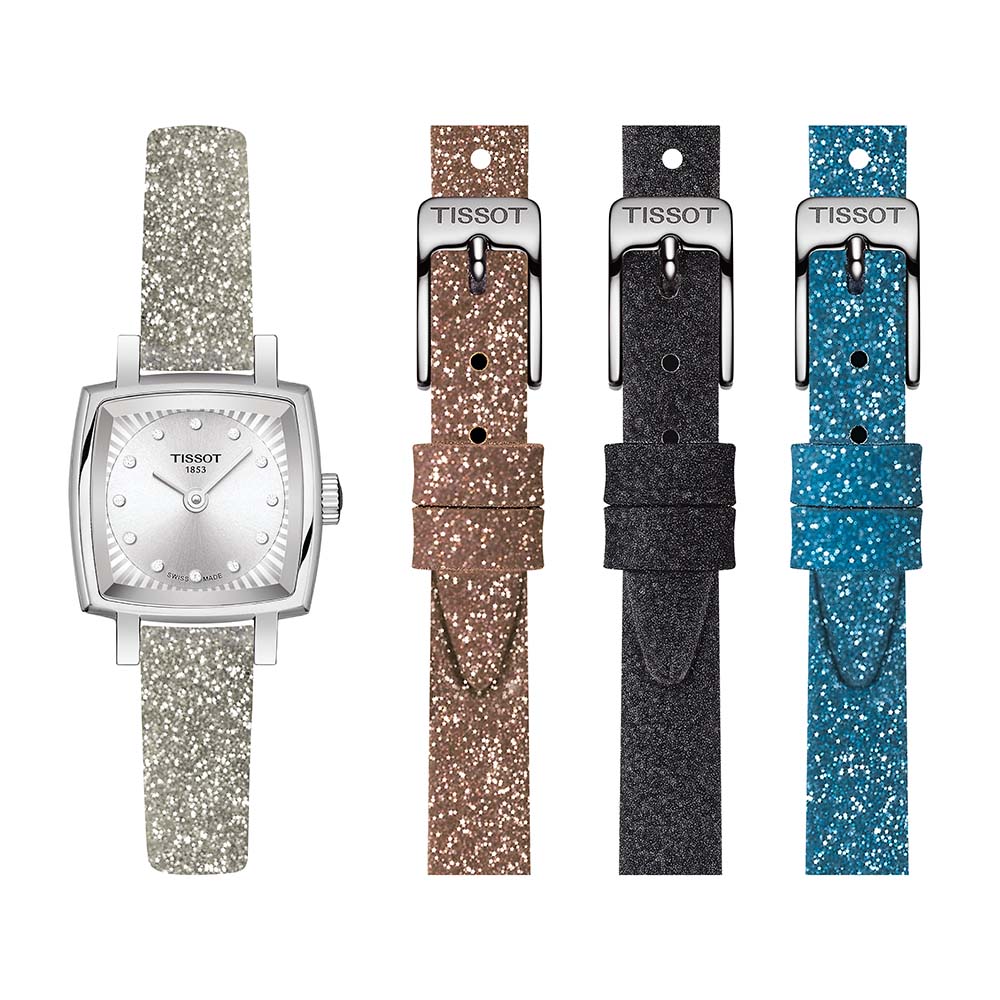 Tissot Lovely Square T058.109.17.036.02 Quartz Ανοξείδωτο ατσάλι Καουτσουκ λουρί Ασημί χρώμα καντράν Διαμάντια