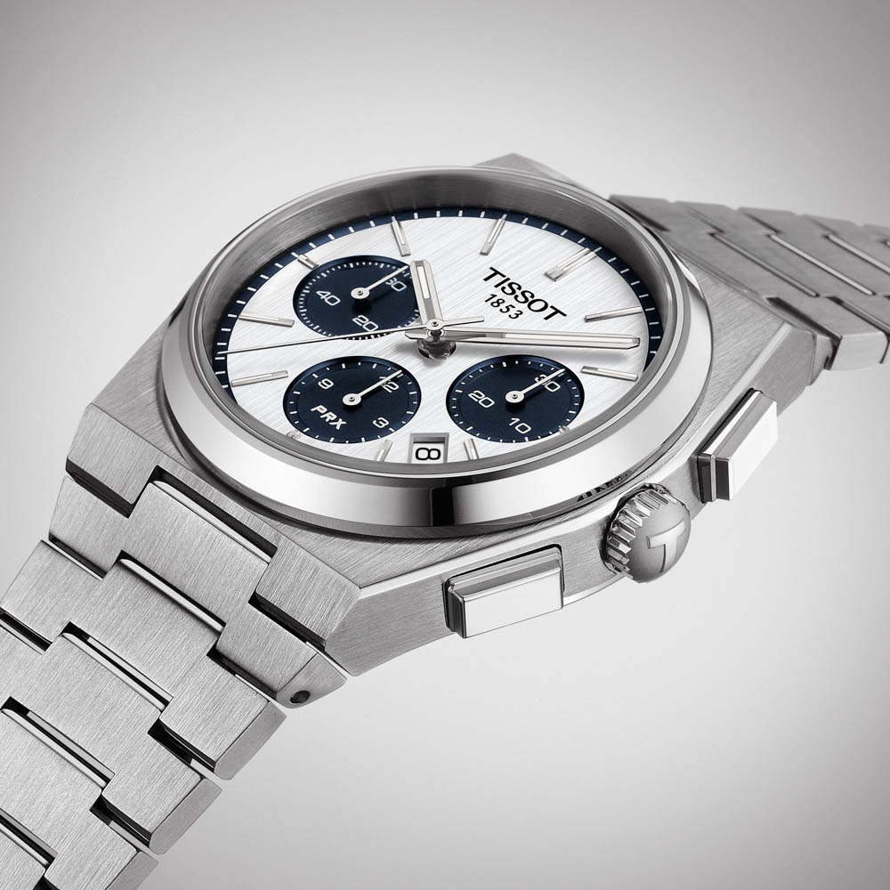 Tissot Prx Automatic Chronograph T137.427.11.011.01 Ανοξείδωτο ατσάλι Μπρασελέ Λευκό χρώμα καντράν