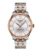 Tissot Chemin Des Tourelles Powermatic 80 T139.207.22.038.00 Αυτόματος Ανοξείδωτο ατσάλι Διμεταλλικό μπρασελέ Επιχρυσωμένη στεφάνη Ασημί χρώμα καντράν