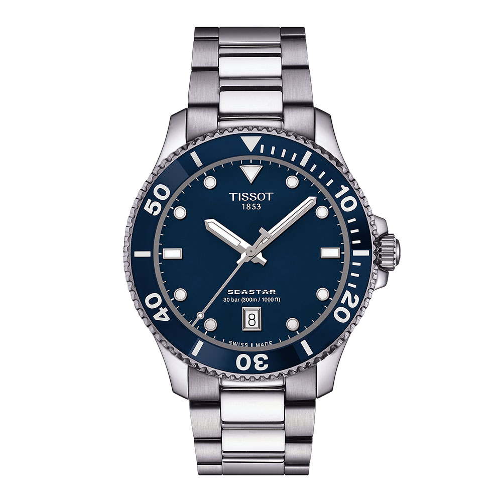 Tissot Seastar 1000 40MM T120.410.11.041.00 Quartz Ανοξείδωτο ατσάλι Μπρασελέ Μπλε χρώμα καντράν Κεραμική στεφάνη Καταδυτικό