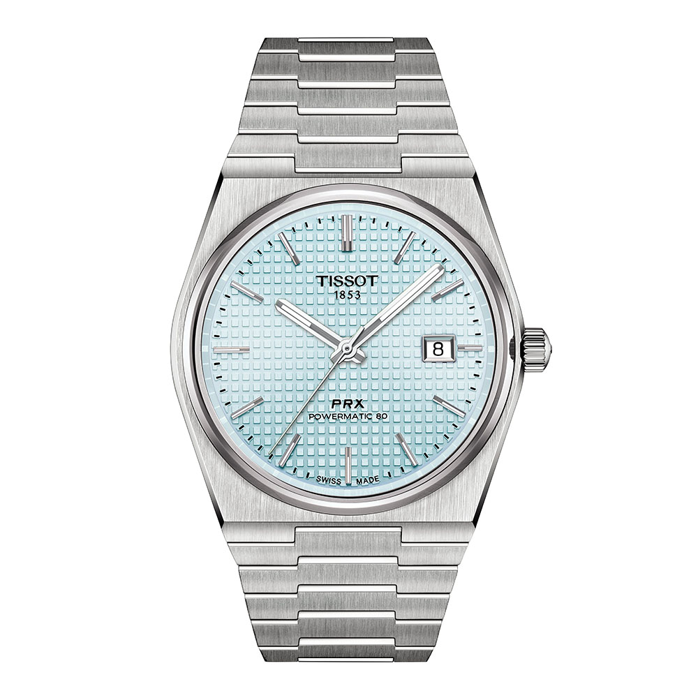 Tissot Prx Powermatic 80 T137.407.11.351.00 Ανοξείδωτο ατσάλι Μπρασελέ Γαλάζιο χρώμα καντράν