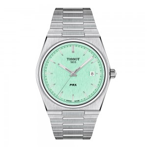 Tissot Prx T137.410.11.091.01 Quartz Stainless steel Bracelet Light green color dial