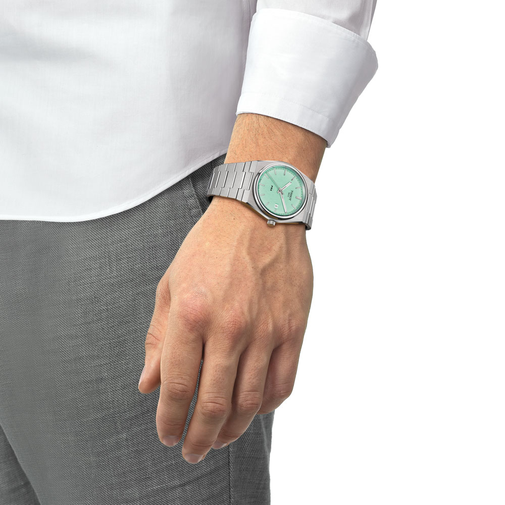 Tissot Prx T137.410.11.091.01 Quartz Ανοξείδωτο ατσάλι Μπρασελέ Πράσινο χρώμα καντράν