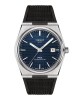 Tissot Prx Powermatic 80 T137.407.17.041.00 Ανοξείδωτο ατσάλι Μαύρο καουτσούκ λουρί Μπλε χρώμα καντράν