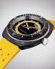 Tissot Sideral S Powermatic 80 T145.407.97.057.00 Ανοξείδωτο ατσάλι Κίτρινο λουρί σιλικόνης Μαύρο χρώμα καντράν