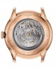 Tissot Chemin Des Tourelles Powermatic 80 T139.807.36.031.00 Επιχρυσωμένο ανοξείδωτο ατσάλι Καφέ ανάγλυφο δερμάτινο λουρί Ασημί χρώμα καντράν