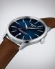 Tissot Chemin Des Tourelles Powermatic 80 T139.407.16.041.00 Ανοξείδωτο ατσάλι Καφέ δερμάτινο λουρί Μπλε χρώμα καντράν