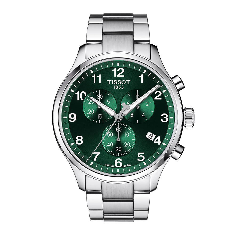Tissot Chrono XL Classic T116.617.11.092.00 Ανοξείδωτο ατσάλι Μπρασελέ Πράσινο χρώμα καντράν