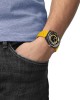Tissot Sideral S Powermatic 80 T145.407.97.057.00 Ανοξείδωτο ατσάλι Κίτρινο λουρί σιλικόνης Μαύρο χρώμα καντράν