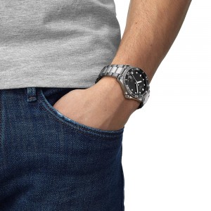 Tissot Seastar 1000 40MM T120.410.11.051.00 Quartz Ανοξείδωτο ατσάλι Μπρασελέ Μαύρο χρώμα καντράν Κεραμική στεφάνη Καταδυτικό