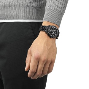 Tissot Supersport Chronograph T125.417.33.051.00 Quartz Ανοξείδωτο ατσάλι Μπρασελέ Μαύρο χρώμα καντράν