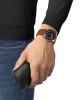Tissot PR516 Powermatic 80 T149.407.16.051.00 Αυτόματο Ανοξείδωτο ατσάλι Καφέ δερμάτινο λουρί Μαύρο χρώμα καντράν