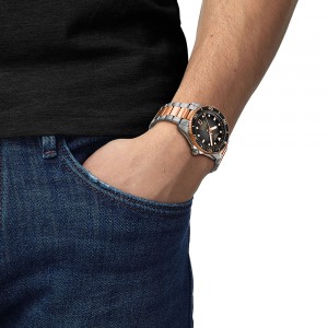 Tissot Seastar 1000 Powermatic 80 T120.807.22.051.01 Stainless steel Bimetallic bracelet Grey -black color dial Diving