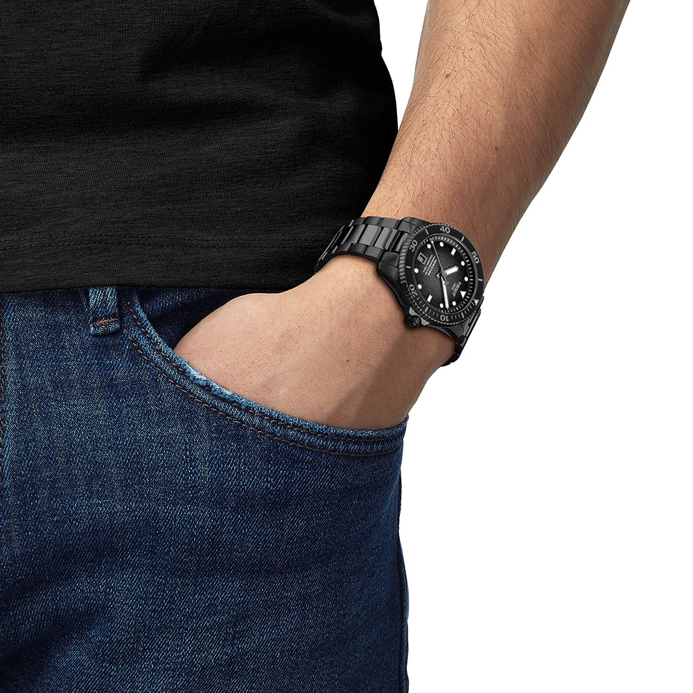 Tissot Seastar 1000 Powermatic 80 T120.807.33.051.00 Ανοξείδωτο ατσάλι Μπρασελέ Γκρι- μαύρο χρώμα καντράν Καταδυτικό
