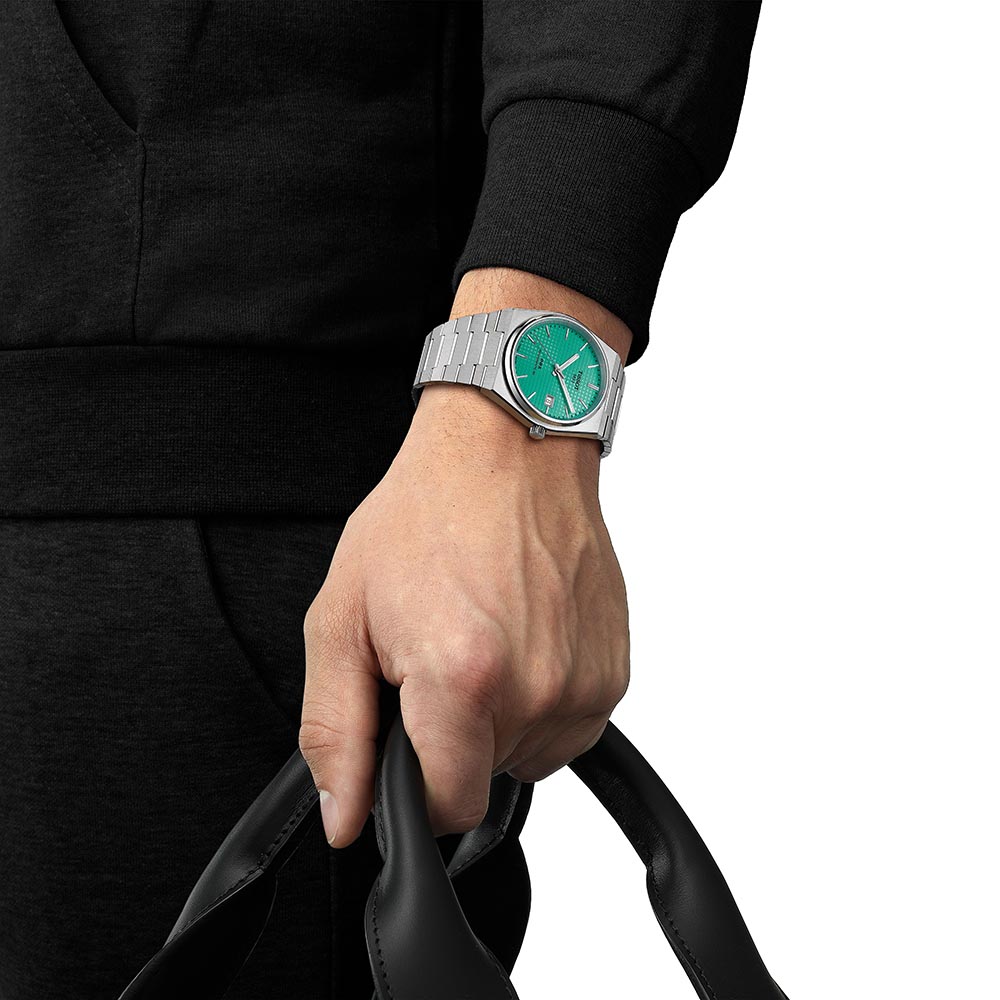 Tissot Prx Powermatic 80 40MM T137.407.11.091.01 Ανοξείδωτο ατσάλι Μπρασελέ Πράσινο χρώμα καντράν