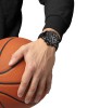 Tissot Supersport NBA Special Edition T125.617.37.067.00 Quartz Ανοξείδωτο ατσάλι Μαύρο δερμάτινο λουρί Μαύρο χρώμα καντράν Στεφάνη αλουμινίου Ταχύμετρο