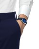 Tissot Stylist T159.909.16.043.00 Quartz Ανοξείδωτο ατσάλι Μπλε δερμάτινο λουρί Μπλε χρώμα καντράν Λατινική αρίθμιση