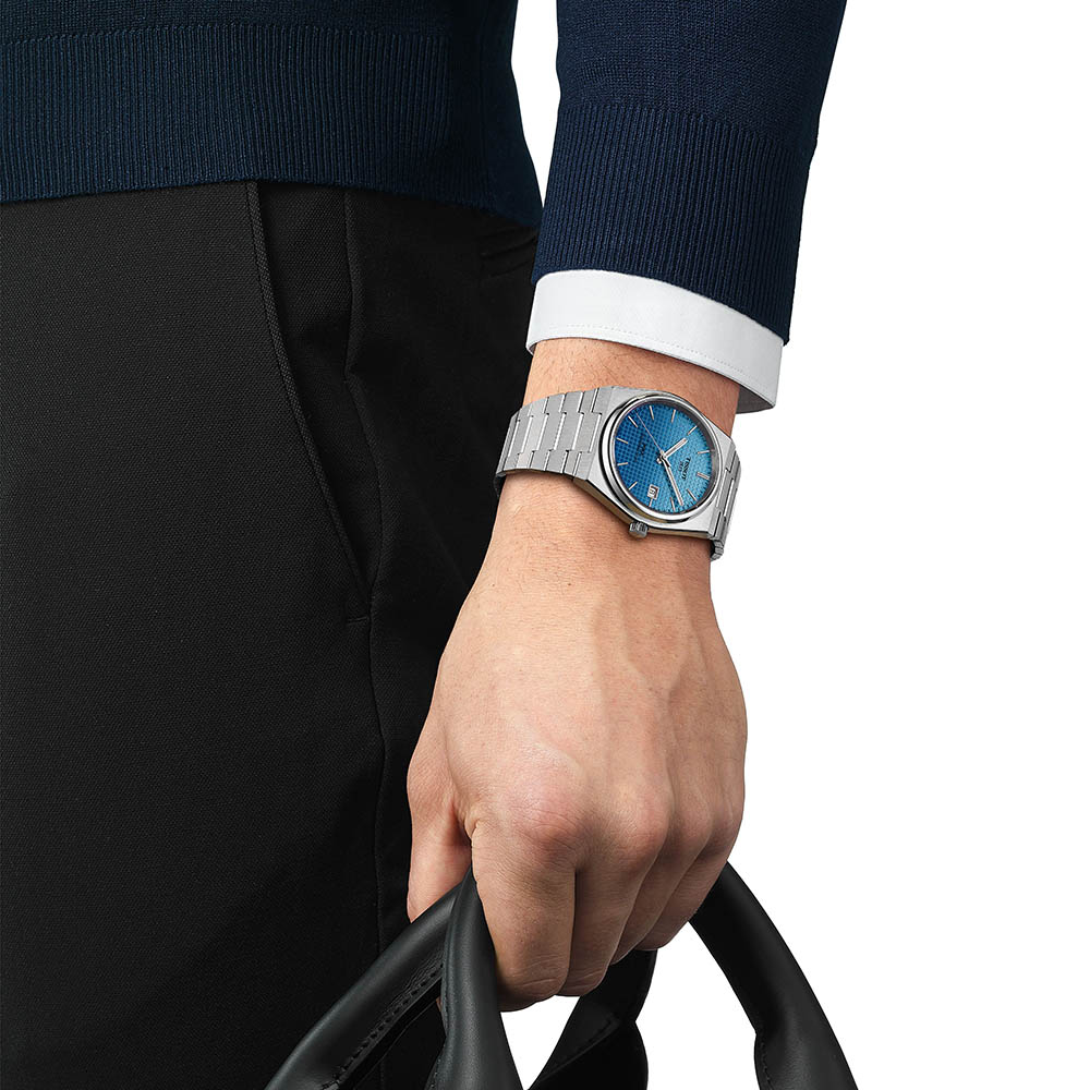 Tissot PR 100 T150.410.11.351.00 Quartz Ανοξείδωτο ατσάλι Μπρασελέ Γαλάζιο χρώμα καντράν