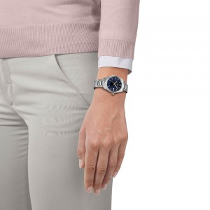 Tissot PR 100 Jungfraubahn 34mm T150.210.11.041.01 Quartz Ανοξείδωτο ατσάλι Μπρασελέ Μπλε χρώμα καντράν