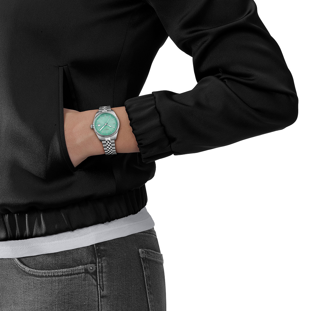 Tissot Ballade 34MM T156.210.11.091.00 Quartz Ανοξείδωτο ατσάλι Μπρασελέ Πράσινο χρώμα καντράν