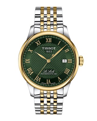 Tissot Le Locle 29MM T006.207.22.096.01 Αυτόματος Ανοξείδωτο ατσάλι Διμεταλλικό μπρασελέ Επιχρυσωμένη στεφάνη Πράσινο χρώμα καντράν Διαμάντια