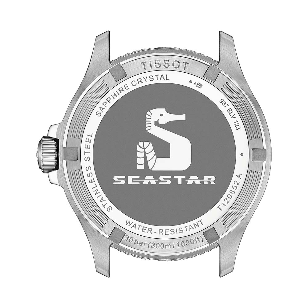Tissot Seastar 1000 T120.852.17.051.00 Quartz GMT Ανοξείδωτο ατσάλι Μαύρο καουτσούκ λουρί Μαύρο χρώμα καντράν Καταδυτικό