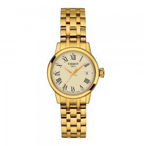 Tissot Classic Dream T129.210.33.263.00 Quartz Επιχρυσωμένο Ανοξείδωτο ατσάλι Μπρασελέ Ιβουάρ χρώμα καντράν