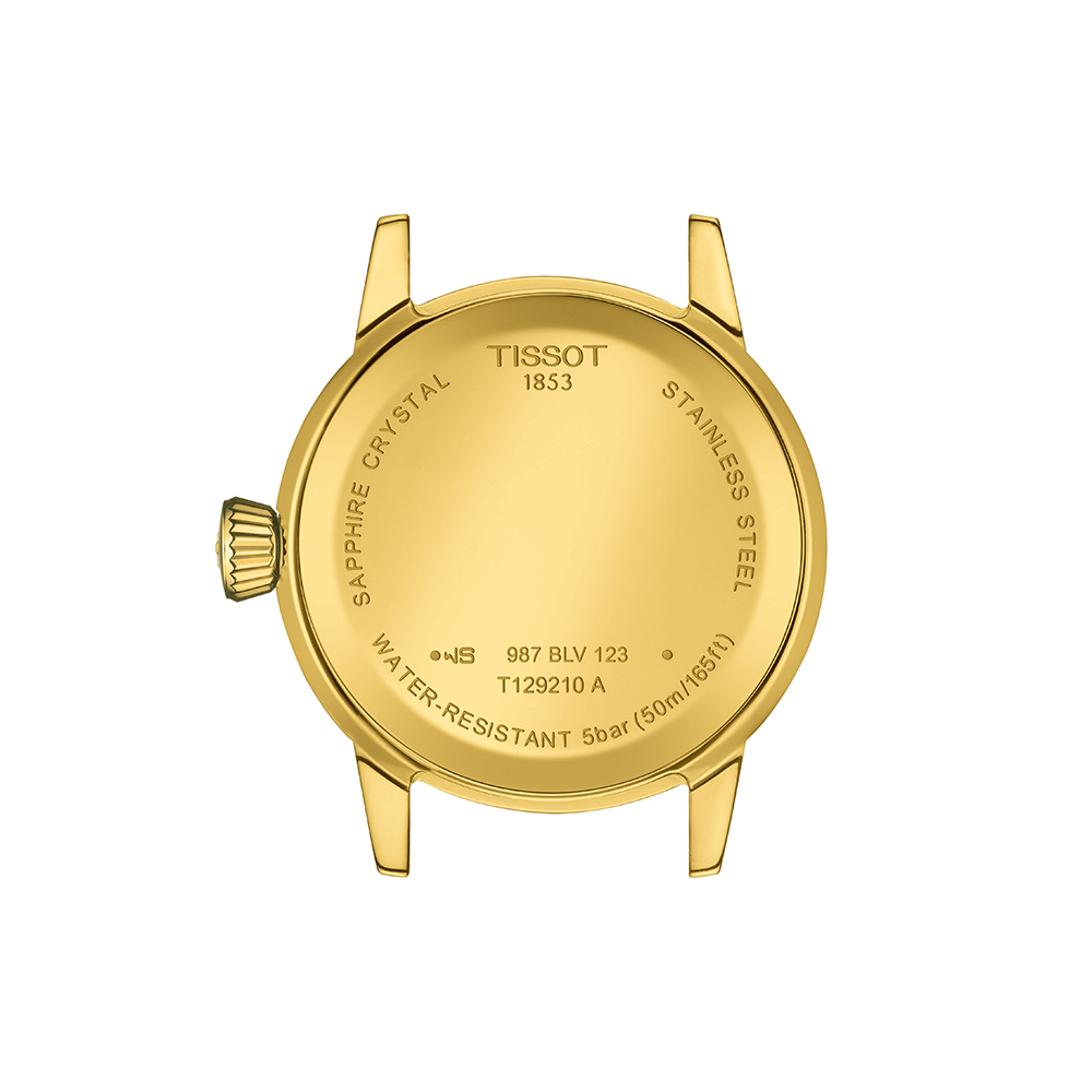 Tissot Classic Dream T129.210.33.263.00 Quartz Επιχρυσωμένο Ανοξείδωτο ατσάλι Μπρασελέ Ιβουάρ χρώμα καντράν