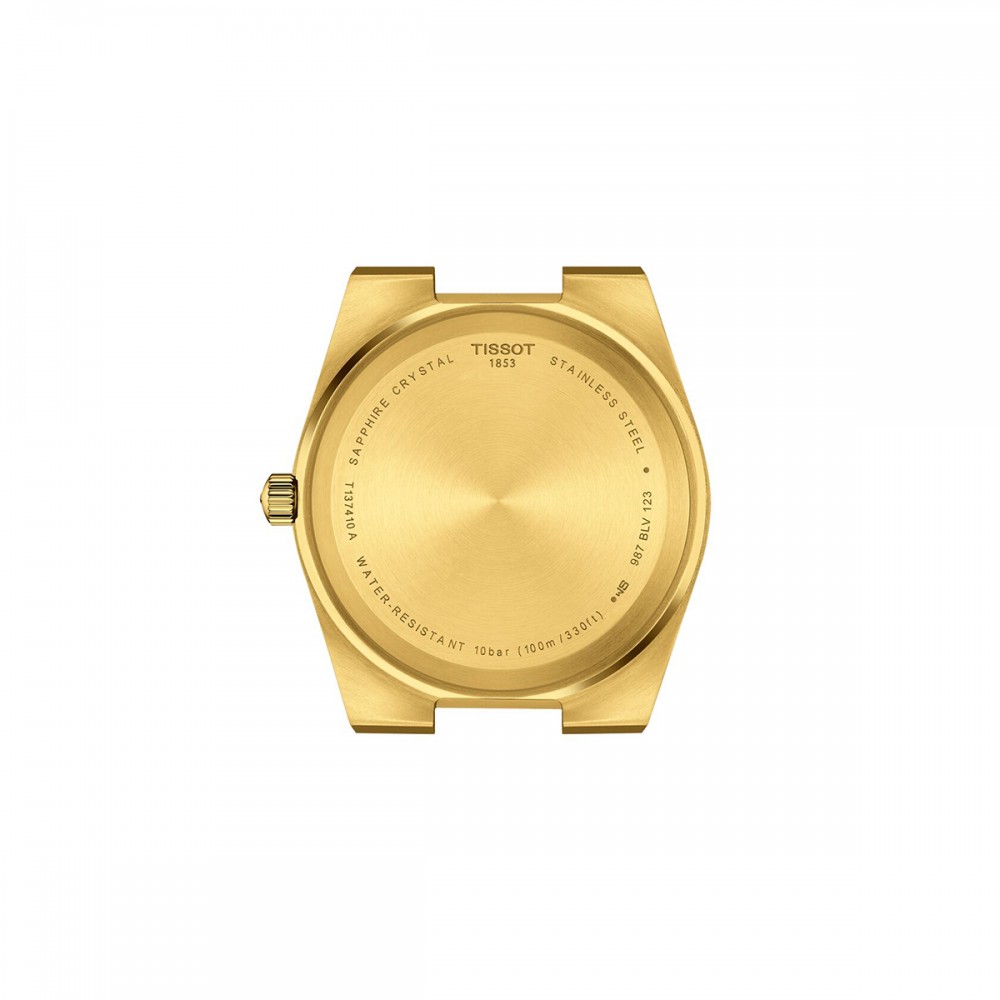 Tissot Prx T137.410.33.021.00 Quartz Επιχρυσωμένο ανοξείδωτο ατσάλι Μπρασελέ Σαμπανιζέ χρώμα καντράν