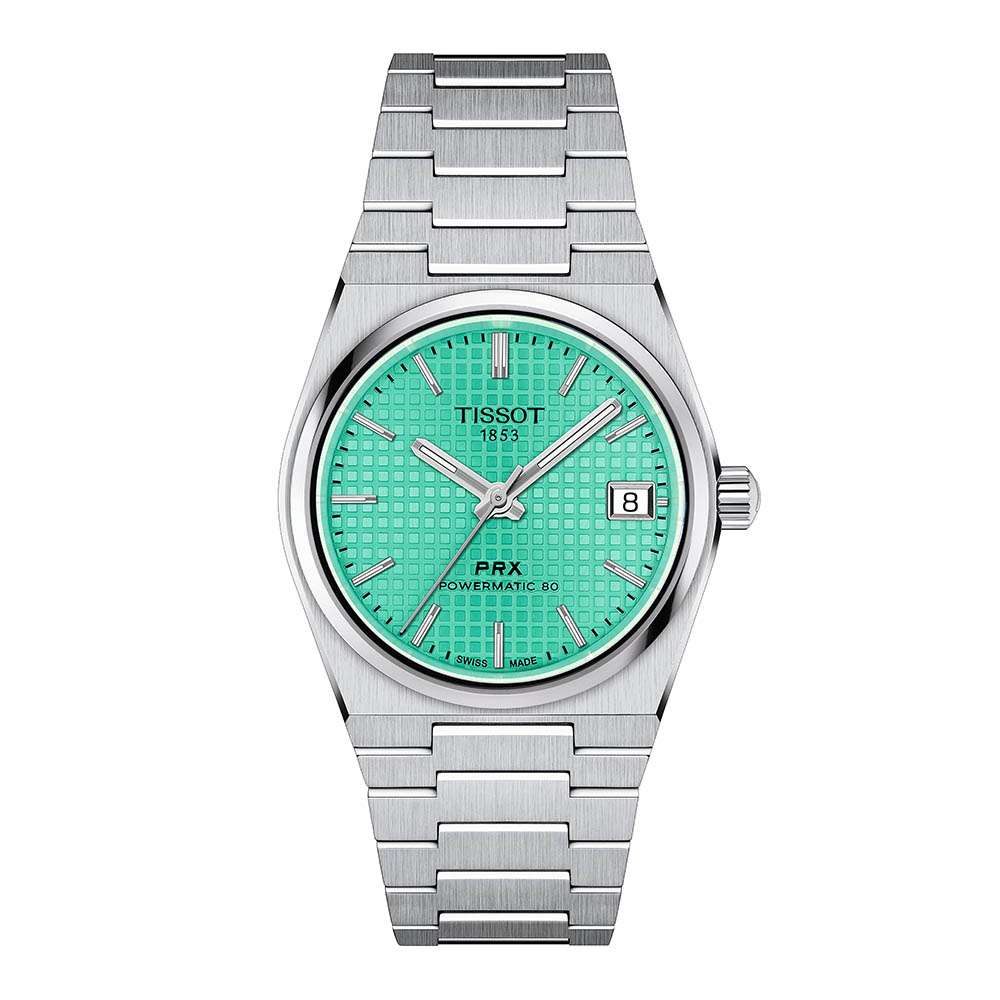 Tissot Prx Powermatic 80 35MM T137.207.11.091.01 Ανοξείδωτο ατσάλι Μπρασελέ Πράσινο χρώμα καντράν