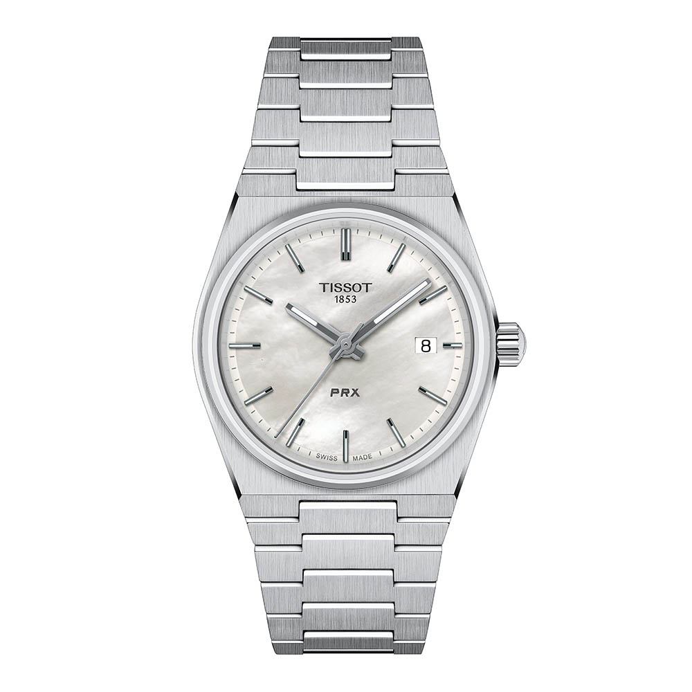 Tissot Prx 35MM T137.210.11.111.00 Quartz Ανοξείδωτο ατσάλι Μπρασελέ Λευκό φίλντισι καντράν