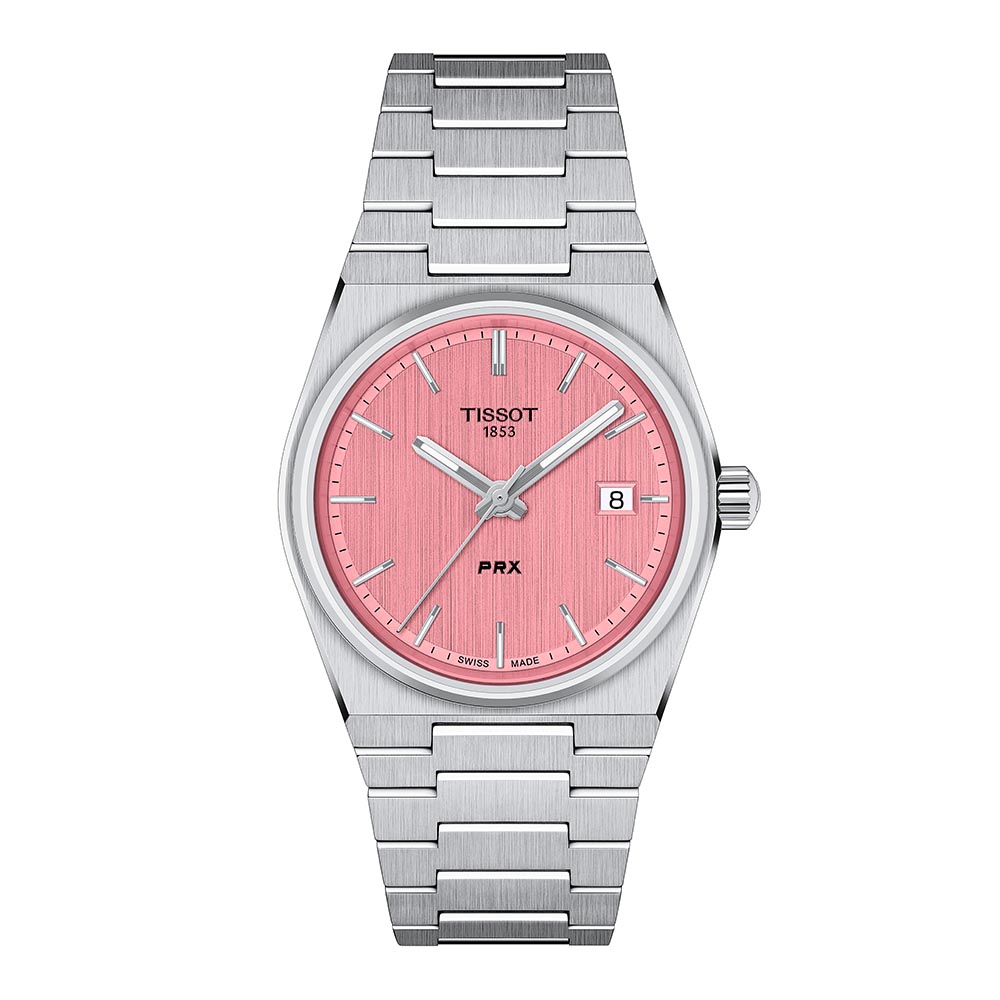 Tissot Prx 35MM T137.210.11.331.00 Quartz Ανοξείδωτο ατσάλι Μπρασελέ Ροζ χρώμα καντράν