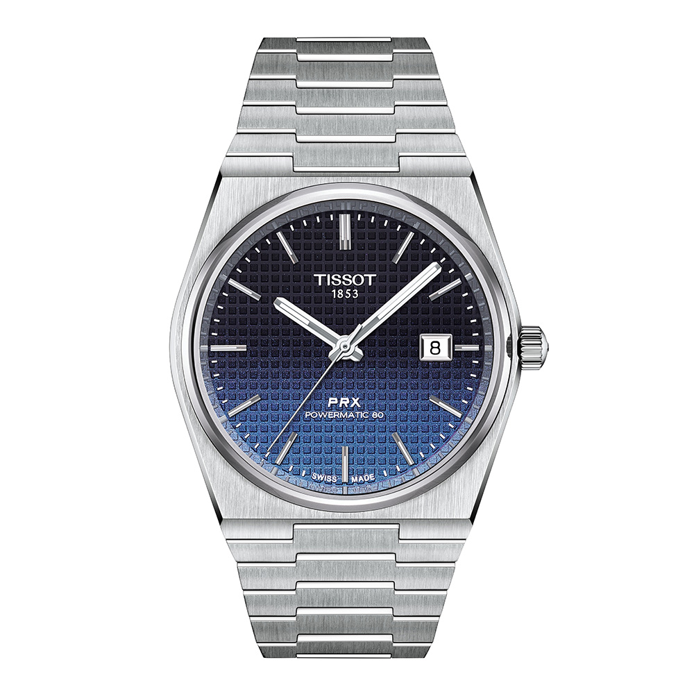 Tissot Prx Powermatic 80 40MM Gradient T137.407.11.051.01 Ανοξείδωτο ατσάλι Μπρασελέ Μπλε χρώμα καντράν
