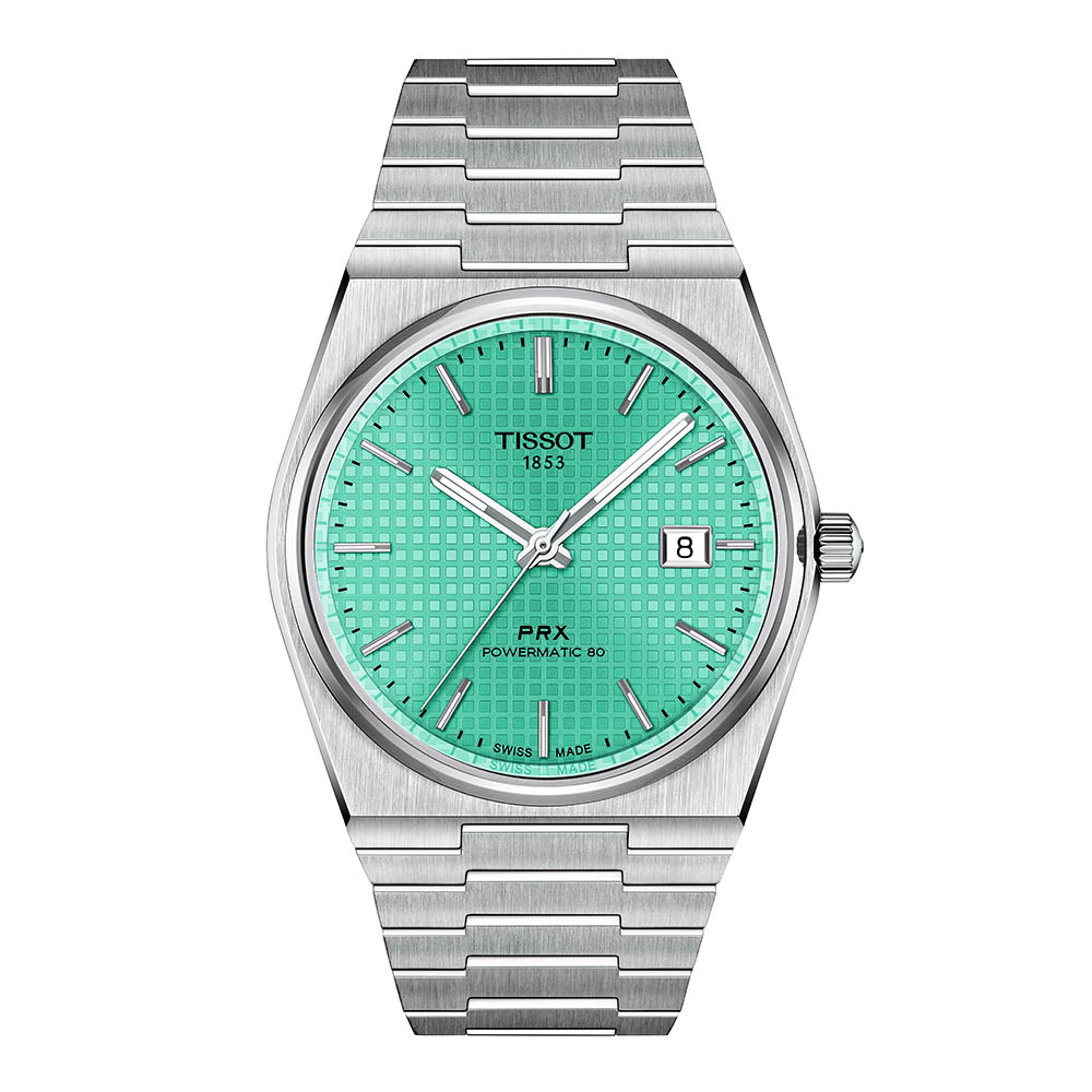 Tissot Prx Powermatic 80 40MM T137.407.11.091.01 Ανοξείδωτο ατσάλι Μπρασελέ Πράσινο χρώμα καντράν