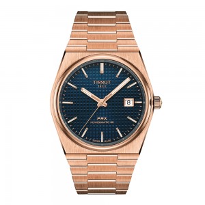 Tissot Prx Powermatic 80 T137.407.33.041.00 Plated stainless steel Bracelet Blue color dial