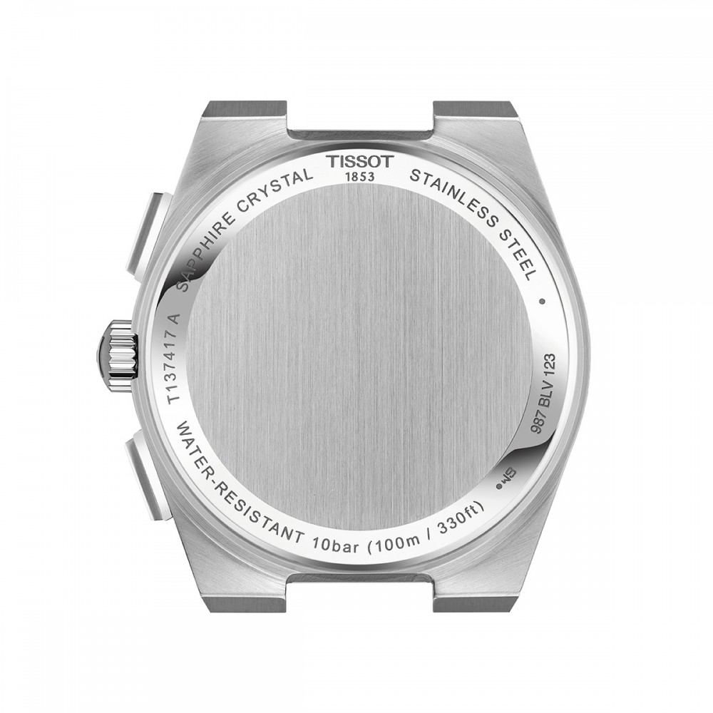 Tissot Prx T137.417.11.031.00 Quartz Χρονογράφος Ανοξείδωτο ατσάλι Μπρασελέ Ασημί χρώμα καντράν