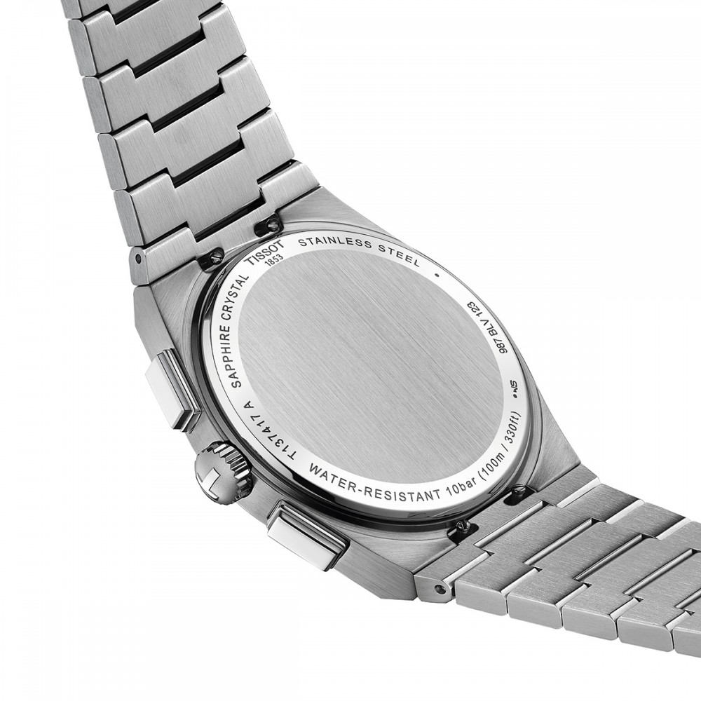 Tissot Prx T137.417.11.041.00 Quartz Χρονογράφος Ανοξείδωτο ατσάλι Μπρασελέ Μπλε χρώμα καντράν