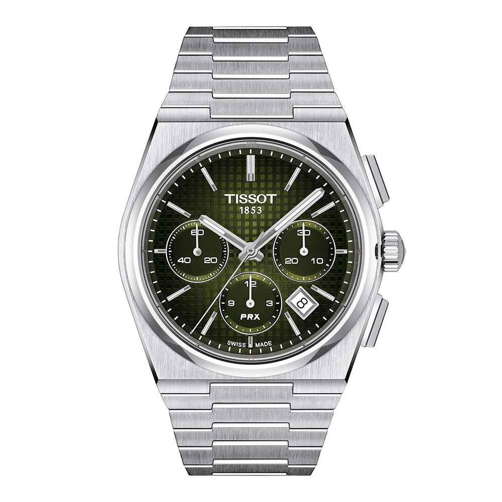 Tissot Prx Automatic Chronograph T137.427.11.091.00 Ανοξείδωτο ατσάλι Μπρασελέ Πράσινο χρώμα καντράν